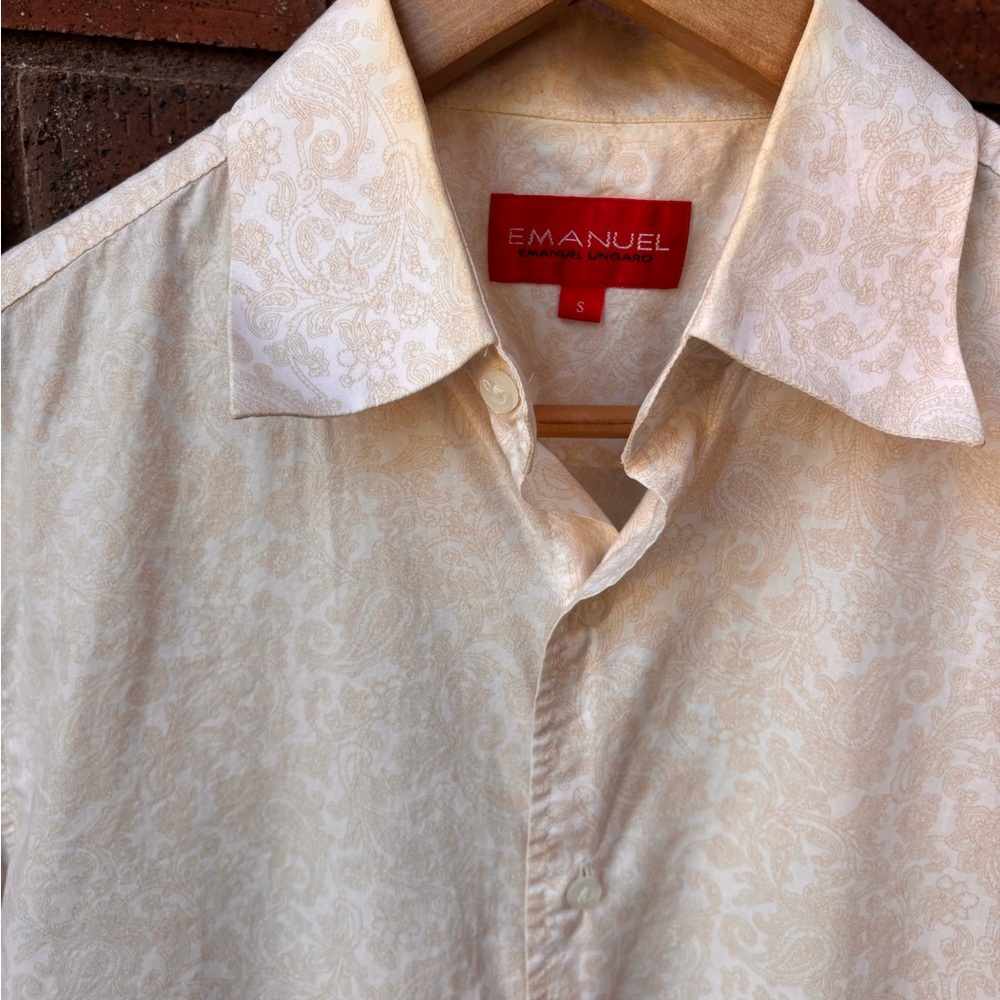Emanuel Ungaro Cream Casual Button Down Shirt